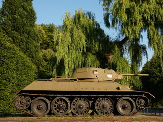 T-34/76 Tank standing at Aleja Zwycięstwa in Gdańsk, Poland