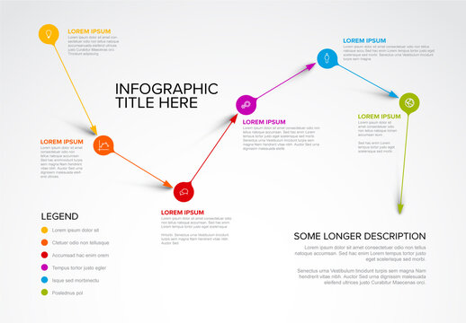 Six Elements Infographic Timeline with Droplet Pointers