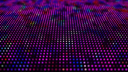Technology background. Futuristic illustration. Wave of particles.Binary computer code Background. 3D rendering.