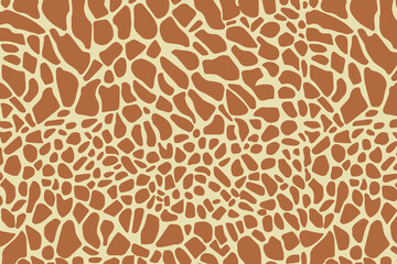 Giraffe texture pattern. Safari animal, zoo jungle print. Afro seamless print.