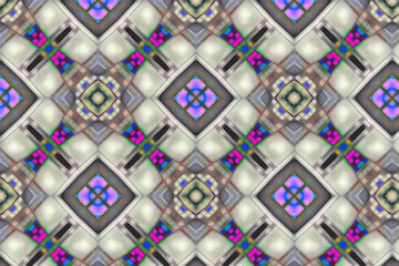 Abstract symmetrical background with geometric ornament