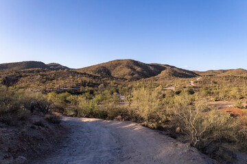 Desert Landscape with an Off-Road Trail