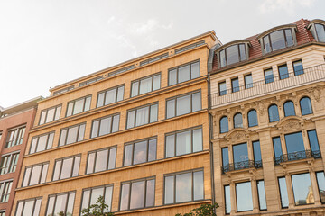 Fototapeta na wymiar two office houses at friedrichstrae, berlin