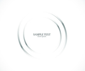 Abstract Lines in Circle Form, Design element, Geometric shape, Striped border frame for image, Technology round Logo, Spiral Vector Illustration