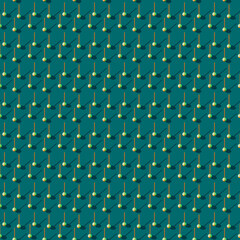 Fototapeta premium Photo in the form of a seamless pattern. Candy on a stick with shadows on a colored blue-green background. High quality photo