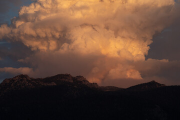 Close Up of the Base of the Tamarack Fire Cloud Blow-Up Over the Eastern Sierras from the Lake...