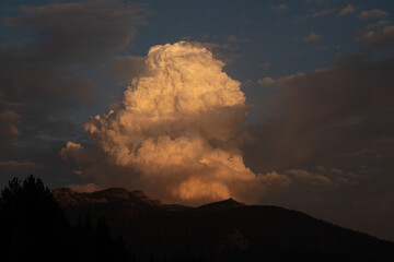 Tamarack Fire Cloud Blow-Up Over the Eastern Sierras from the Lake Tahoe Basin in California