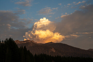 Tamarack Fire Cloud Blow-Up Over the Eastern Sierras from the Lake Tahoe Basin in California