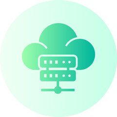 Hosting server flat gradient icon