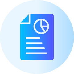 seo report flat gradient icon