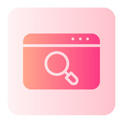 website search flat gradient icon