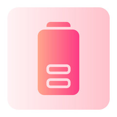 low battery flat gradient icon