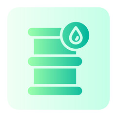 oil barrel flat gradient icon