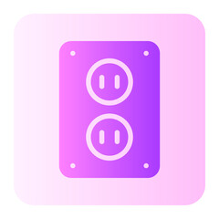 power strip flat gradient icon