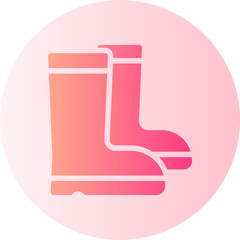 boots flat gradient icon