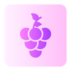 grapes flat gradient icon