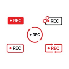 recording icon vector illustration design template