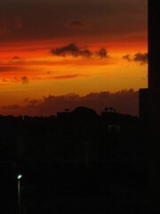 Fototapeta premium sunset in the city