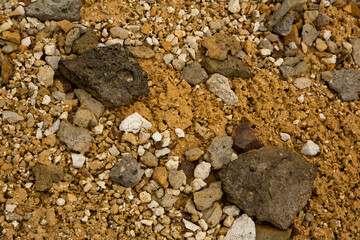 colorfull stones in the sand