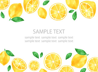 Lemon illustration frame