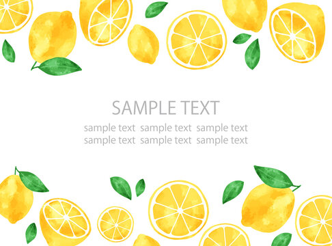 Lemon illustration frame
