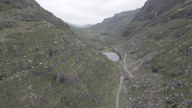 Gap of Dunloe County Kerry Ireland valley water aerial