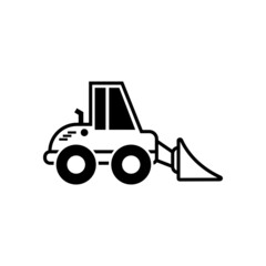 Bulldozer icon design illustration