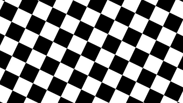 Checkered infinite chessboard animation motion graphics 