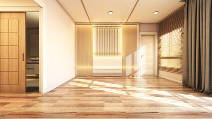 Empty room with Wall Background. 3D illustration, 3D rendering	
