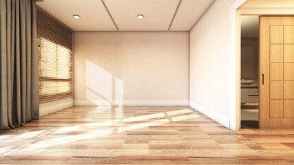 Empty room with Wall Background. 3D illustration, 3D rendering	
