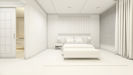 Fototapeta na wymiar Room interior with Wall Background. 3D rendering ,3D illustration 