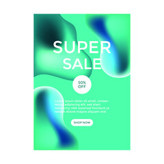 ILLUSTRATION ABSTRACT SALE POSTER TEMPLATES DESIGN. BACKGROUND SUPER SALE VECTOR  