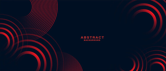 Abstract black background with red circle rings. Digital future technology concept. vector illustration.	
