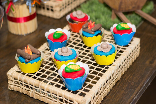 colorful kids birthday candies on a table