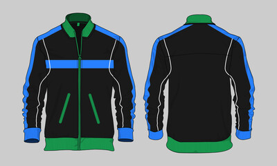 retro vintage windbreaker jacket template © Ronillo