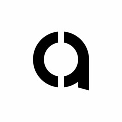 CA letter initial monogram negative space logo