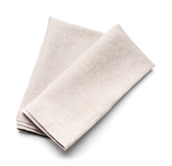 Clean napkins on white background