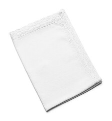 Clean napkin on white background