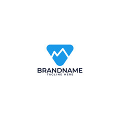Initial letter PG symbol logo design for business companyInitial letter m mountain with triangle symbol logo design