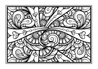 Vector abstract pattern page for antistress coloring