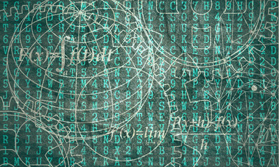 Concept of science and engineerig. Thin line style