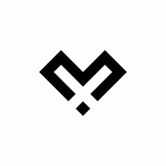 Obraz premium LX letter initial monogram negative space logo