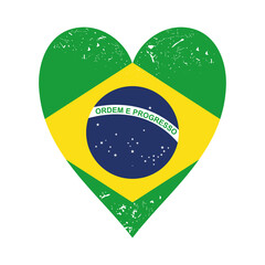 Brazilian Flag heart
