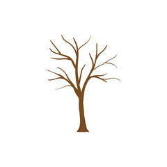 Leafless tree icon design template vector isolated illustration
