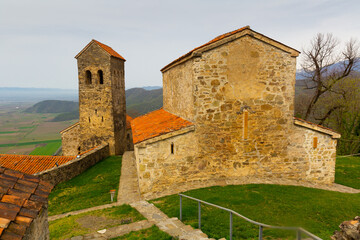 Fototapeta premium Nekresi - ancient atmospheric monastery on a mountain above the Alazani Valley, Georgia