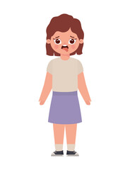 young female with disgust