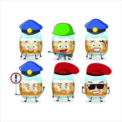 A dedicated Police officer of rum drink mascot design style. Vector illustration