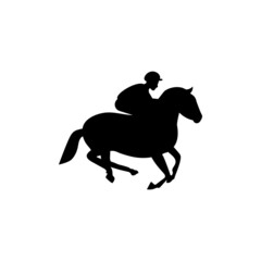 Horse jockey icon design template vector isolated illustration