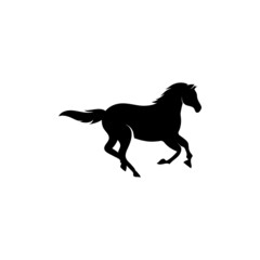 Horse running icon design template vector isolated illustration
