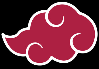 The red clouds that surround the Village hidden in rain are the emblem of the Akatsuki